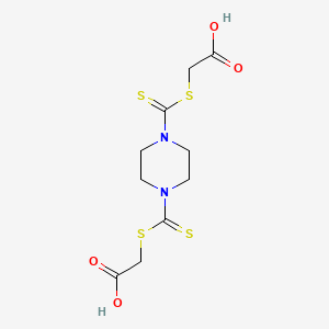 molecular formula C10H14N2O4S4 B3062581 2-[4-(Carboxymethylsulfanylcarbothioyl)piperazine-1-carbothioyl]sulfanylacetic acid CAS No. 32230-52-7