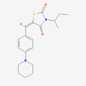 molecular formula C19H24N2O2S B306259 3-Sec-butyl-5-(4-piperidin-1-ylbenzylidene)-1,3-thiazolidine-2,4-dione 
