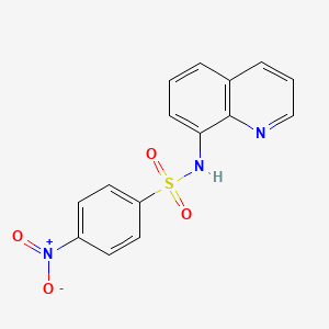 molecular formula C15H11N3O4S B3062614 4-nitro-N-(quinolin-8-yl)benzenesulfonamide CAS No. 33757-62-9