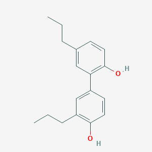 molecular formula C18H22O2 B3062649 3',5-Dipropylbiphenyl-2,4'-diol CAS No. 35406-31-6