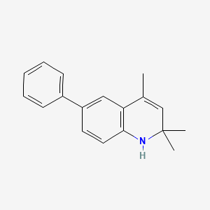 molecular formula C18H19N B3062656 1,2-Dihydro-2,2,4-trimethyl-6-phenylquinoline CAS No. 3562-69-4