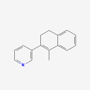 molecular formula C16H15N B3062667 3-(1-Methyl-3,4-dihydronaphthalen-2-yl)pyridine CAS No. 3614-50-4