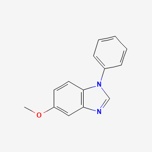 molecular formula C14H12N2O B3062728 1H-Benzimidazole, 5-methoxy-1-phenyl- CAS No. 38205-85-5