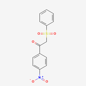 molecular formula C14H11NO5S B3062737 1-(4-Nitrophenyl)-2-(phenylsulfonyl)ethanone CAS No. 38488-17-4