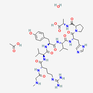 molecular formula C44H71N13O13 B3062752 Saralasin acetate CAS No. 39698-78-7
