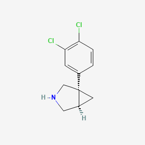 molecular formula C11H11Cl2N B3062779 (1S,5R)-1-(3,4-Dichlorophenyl)-3-azabicyclo(3.1.0)hexane CAS No. 410074-75-8