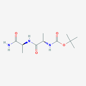 molecular formula C11H21N3O4 B3062785 (Tert-butyloxycarbonyl)-alanyl-alanyl-amine CAS No. 41036-24-2