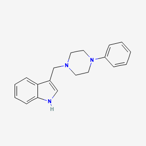 molecular formula C19H21N3 B3062801 3-[(4-Phenylpiperazino)methyl]-1h-indole CAS No. 4281-72-5