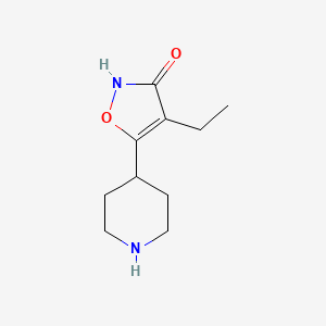 molecular formula C10H16N2O2 B3062805 4-Ethyl-5-piperidin-4-yl-isoxazol-3-ol CAS No. 439944-80-6
