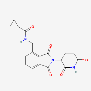 molecular formula C18H17N3O5 B3062834 N-((2-(2,6-dioxopiperidin-3-yl)-1,3-dioxoisoindolin-4-yl)methyl)cyclopropanecarboxamide CAS No. 444287-44-9