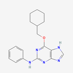 molecular formula C18H21N5O B3062837 2-Anilino-6-cyclohexylmethoxypurine CAS No. 444722-80-9