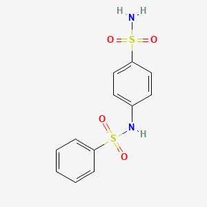 molecular formula C12H12N2O4S2 B3062848 4-Benzenesulfonylamino-benzenesulfonamide CAS No. 4461-11-4