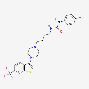 1-p-Tolyl-3-(4-(4-(6-trifluoromethylbenzo(b)thien-3-yl)piperazin-1-yl)butyl)urea