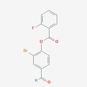 2-Bromo-4-formylphenyl 2-fluorobenzoate