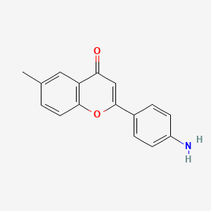 molecular formula C16H13NO2 B3062880 2-(4-Aminophenyl)-6-methylchromen-4-one CAS No. 468060-73-3