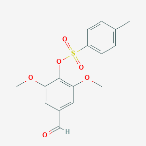 molecular formula C16H16O6S B306292 4-Formyl-2,6-dimethoxyphenyl 4-methylbenzenesulfonate 