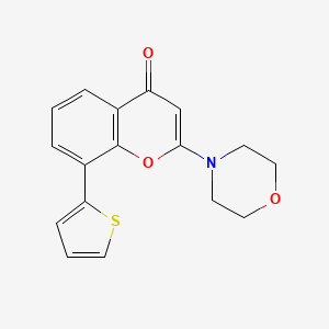 molecular formula C17H15NO3S B3062924 2-Morpholin-4-yl-8-thiophen-2-ylchromen-4-one CAS No. 503468-86-8
