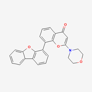 molecular formula C25H19NO4 B3062925 8-Dibenzofuran-4-yl-2-morpholin-4-ylchromen-4-one CAS No. 503468-92-6