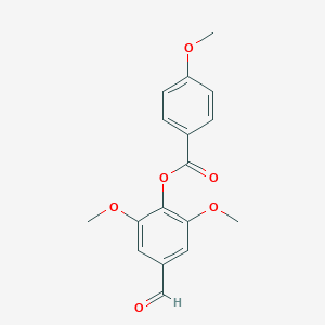 molecular formula C17H16O6 B306293 4-Formyl-2,6-dimethoxyphenyl 4-methoxybenzoate 