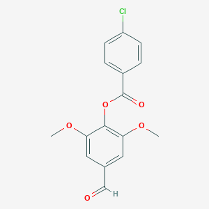 molecular formula C16H13ClO5 B306294 4-Formyl-2,6-dimethoxyphenyl 4-chlorobenzoate 