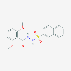molecular formula C19H18N2O5S B306295 N'-(2,6-dimethoxybenzoyl)-2-naphthalenesulfonohydrazide 