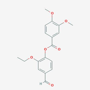 molecular formula C18H18O6 B306302 2-Ethoxy-4-formylphenyl 3,4-dimethoxybenzoate 