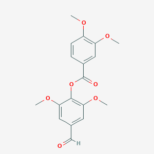 molecular formula C18H18O7 B306305 4-Formyl-2,6-dimethoxyphenyl 3,4-dimethoxybenzoate 