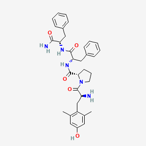molecular formula C34H41N5O5 B3063163 Dmt-Pro-Phe-Phe-NH2 CAS No. 596792-36-8