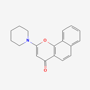 molecular formula C18H17NO2 B3063197 4H-Naphtho(1,2-b)pyran-4-one, 2-(1-piperidinyl)- CAS No. 61035-05-0