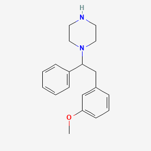molecular formula C19H24N2O B3063209 1-(2-(3-Methoxyphenyl)-1-phenylethyl)piperazine CAS No. 61311-72-6