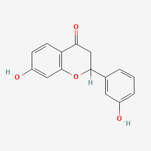 molecular formula C15H12O4 B3063222 4H-1-Benzopyran-4-one, 2,3-dihydro-7-hydroxy-2-(3-hydroxyphenyl)- CAS No. 62252-06-6