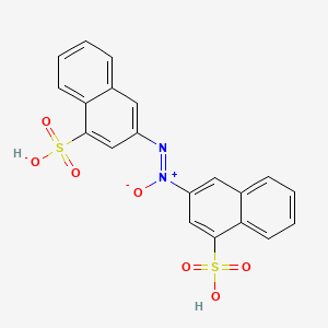 molecular formula C20H14N2O7S2 B3063233 1-Naphthalenesulfonic acid, 3-((4-sulfo-2-naphthalenyl)-NNO-azoxy)- CAS No. 6271-99-4
