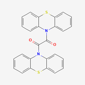 molecular formula C26H16N2O2S2 B3063248 1,2-Ethanedione, 1,2-di-10h-phenothiazin-10-yl- CAS No. 6283-46-1