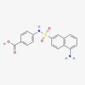 molecular formula C17H14N2O4S B3063256 4-(5-Aminonaphthalene-2-sulfonamido)benzoic acid CAS No. 6305-91-5