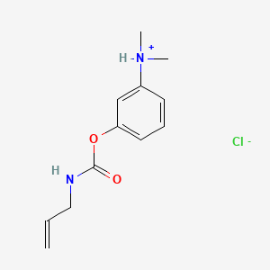 molecular formula C12H17ClN2O2 B3063268 CARBAMIC ACID, ALLYL-, m-(DIMETHYLAMINO)PHENYL ESTER, HYDROCHLORIDE CAS No. 63884-80-0