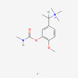 molecular formula C14H23IN2O3 B3063285 Benzenemethanaminium, 4-methoxy-N,N,N,alpha-tetramethyl-3-(methylamino)carbonyloxy-, iodide CAS No. 64046-27-1