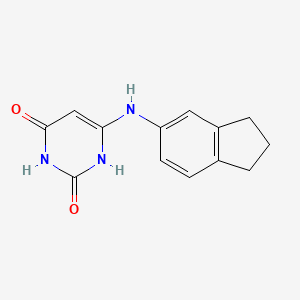 molecular formula C13H13N3O2 B3063297 6-(Indan-5-ylamino)-1H-pyrimidine-2,4-dione CAS No. 64054-69-9