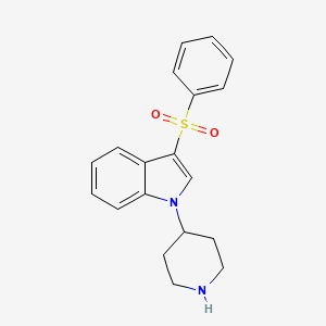 molecular formula C19H20N2O2S B3063331 3-(phenylsulfonyl)-1-(piperidin-4-yl)-1H-indole CAS No. 651335-50-1