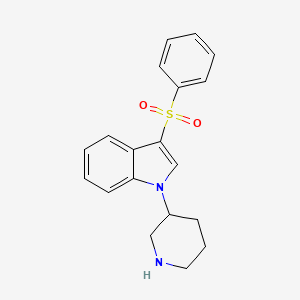 molecular formula C19H20N2O2S B3063332 3-(phenylsulfonyl)-1-(piperidin-3-yl)-1H-indole CAS No. 651335-52-3