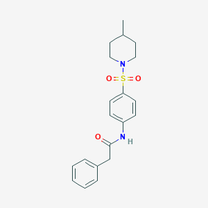 molecular formula C20H24N2O3S B306336 N-[4-(4-Methyl-piperidine-1-sulfonyl)-phenyl]-2-phenyl-acetamide 
