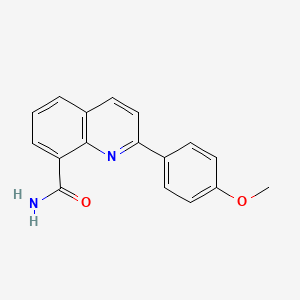 molecular formula C17H14N2O2 B3063369 2-(4-Methoxyphenyl)quinoline-8-carboxamide CAS No. 655222-47-2