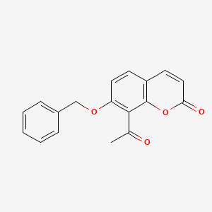 molecular formula C18H14O4 B3063376 8-acetyl-7-(benzyloxy)-2H-chromen-2-one CAS No. 65535-49-1