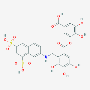 3-[(2-{[(6,8-Disulfonaphthalen-2-yl)amino]methyl}-3,4,5-trihydroxybenzoyl)oxy]-4,5-dihydroxybenzoic acid