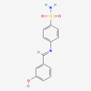 molecular formula C13H12N2O3S B3063432 4-[(3-Hydroxy-benzylidene)-amino]-benzenesulfonamide CAS No. 66667-57-0
