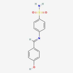 molecular formula C13H12N2O3S B3063439 4-(4-Hydroxybenzylideneamino)benzenesulfonamide CAS No. 66667-58-1