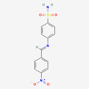 molecular formula C13H11N3O4S B3063445 Benzenesulfonamide, 4-(4-nitrobenzylidenamino)- CAS No. 66667-60-5