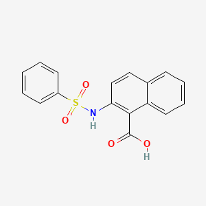 molecular formula C17H13NO4S B3063491 1-Naphthalenecarboxylic acid, 2-[(phenylsulfonyl)amino]- CAS No. 677290-81-2