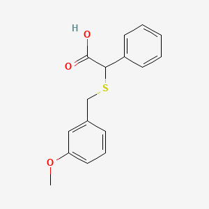 2-(3-Methoxybenzylthio)-2-phenylacetic acid