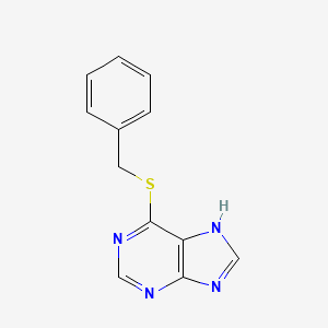 molecular formula C12H10N4S B3063592 Purine, 6-(benzylthio)- CAS No. 724-34-5
