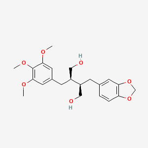 molecular formula C22H28O7 B3063618 (-)-Dihydroclusin CAS No. 73149-51-6